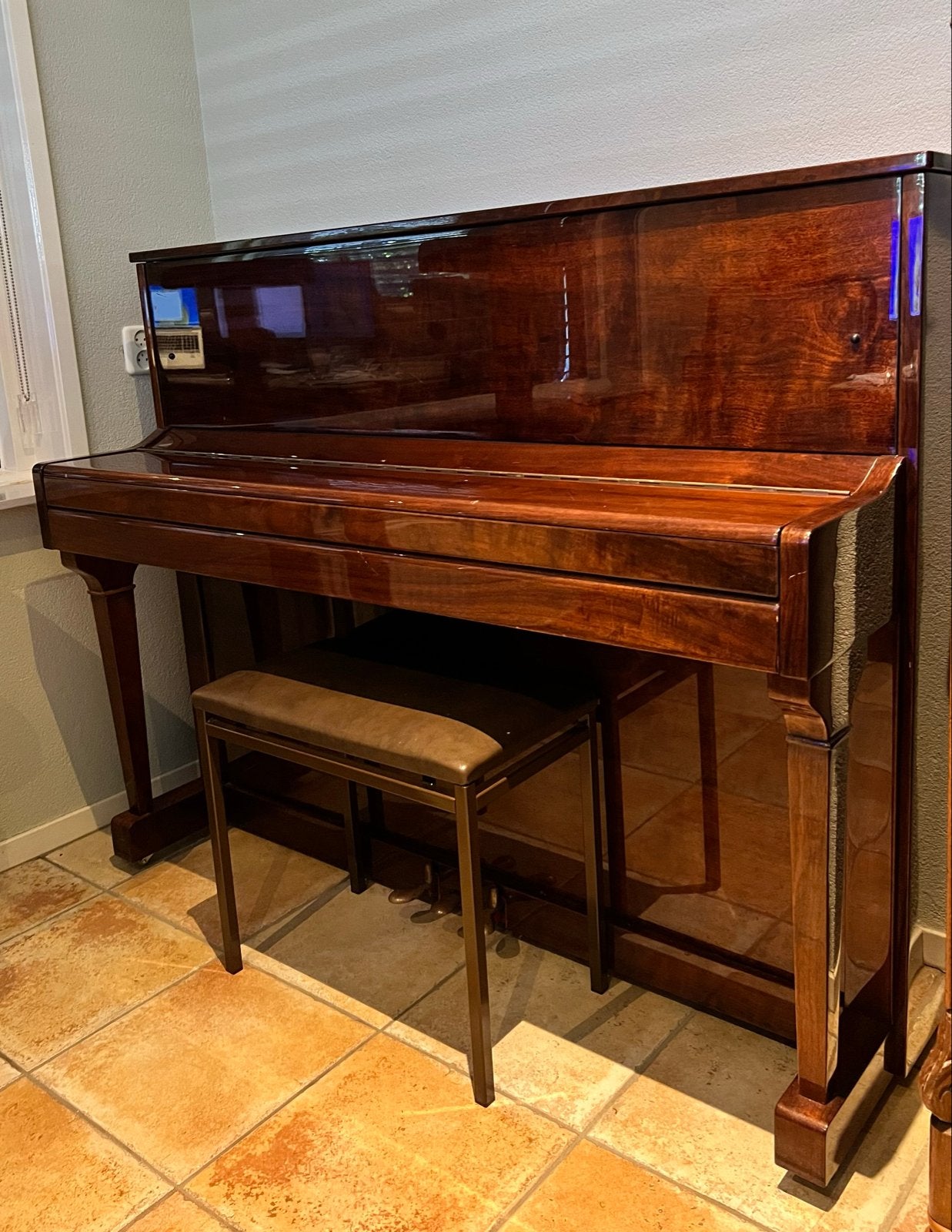 Carl Ebel piano, Muziek en Instrumenten, Piano's, Ophalen, Gebruikt, Bruin, Piano