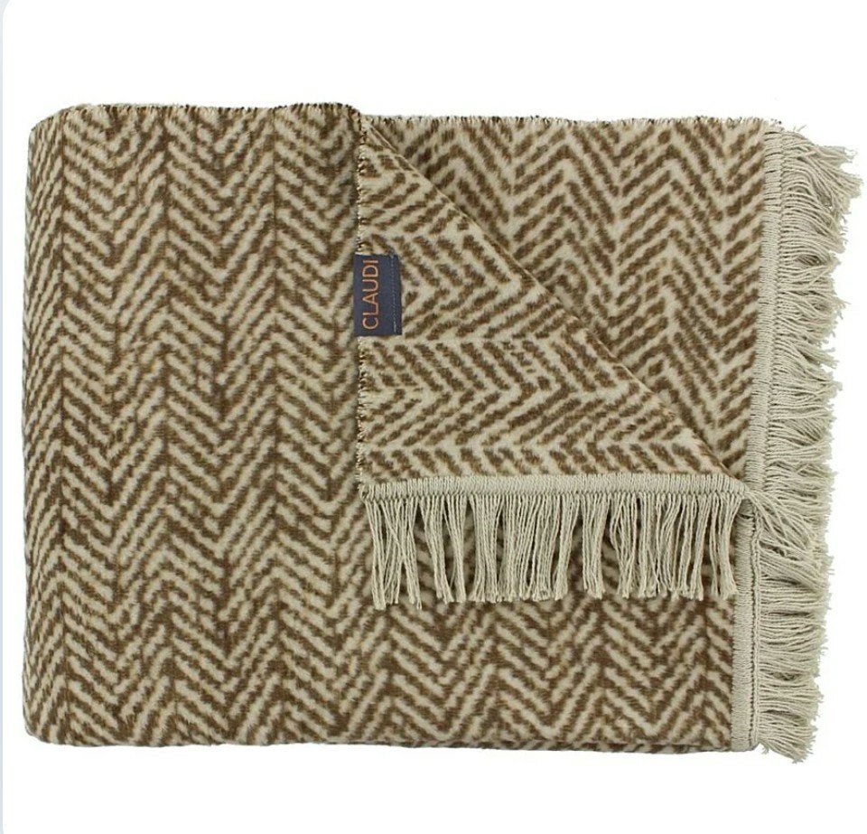 claudi plaid beige bruin etnische print, Ophalen of Verzenden