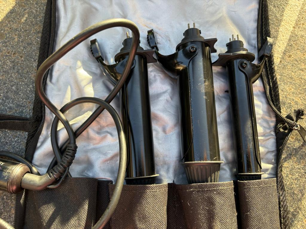 Carmen Krultang Set met Verwisselbare Opzetstukken, Ophalen of Verzenden, Gebruikt, Haarverzorging