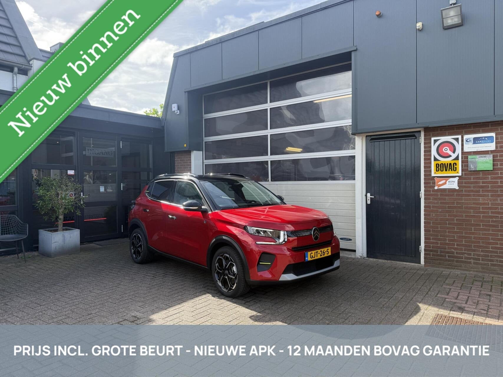 Citroen Ë-C3 113pk 44 kWh 3 FASE SOH 95% *ALL-IN PRIJS*, Auto's, 12 maanden, Stof, Gebruikt, Zwart