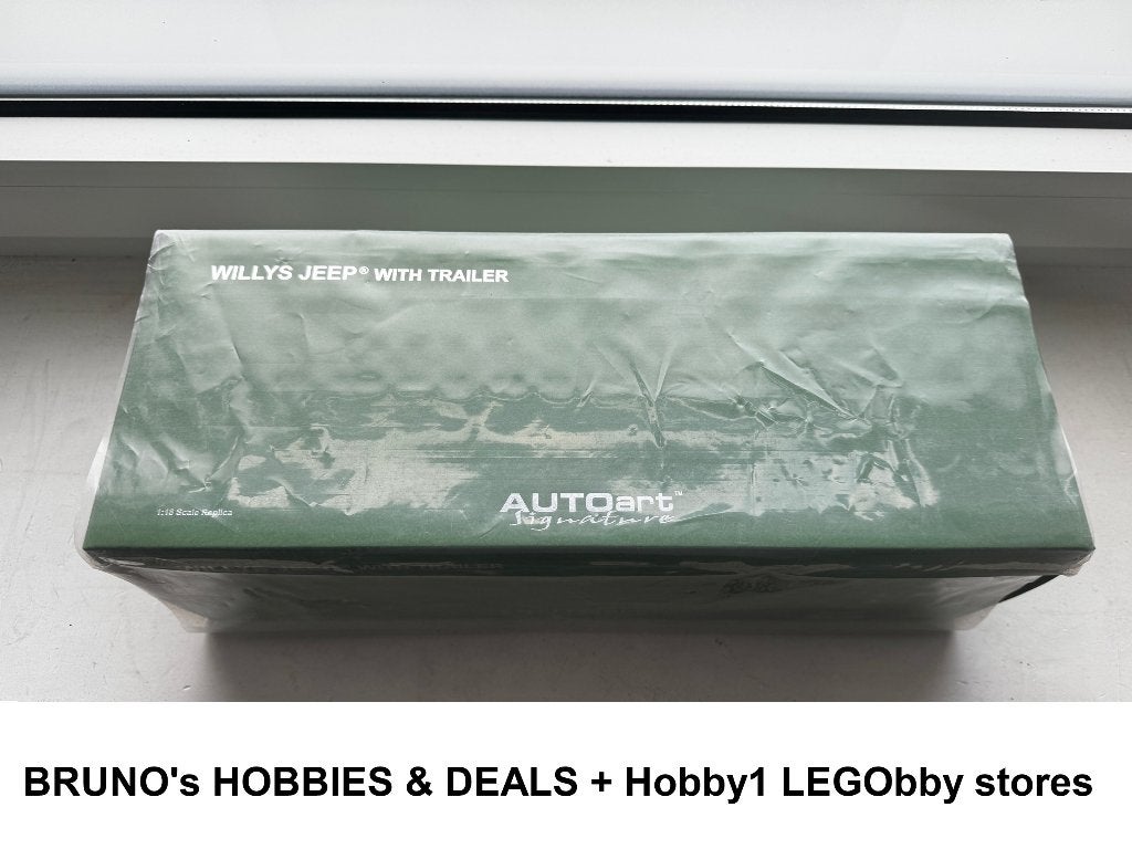 AUTOART 74016 Jeep Willys met aanhangwagen NIEUW 1/18, Hobby en Vrije tijd, Modelauto's | 1:18, Ophalen of Verzenden, Nieuw, Auto