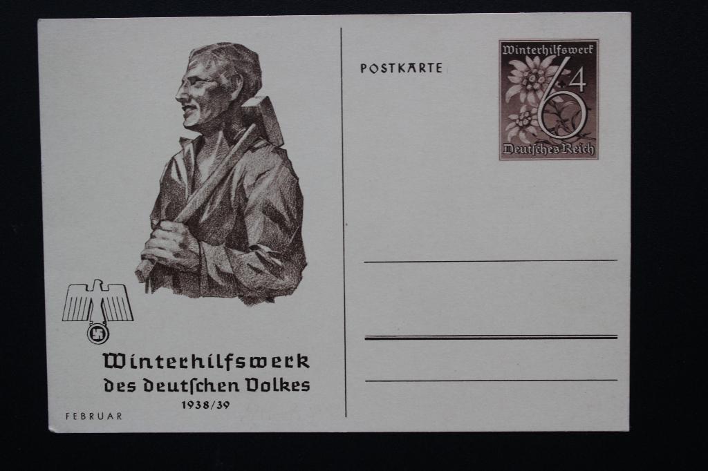 1939 DUITSE RIJK PROPAGANDAKAART WINTERHULP DUITSE VOLK, Verzamelen, Ophalen of Verzenden, 1920 tot 1940, Ongelopen, Duitsland
