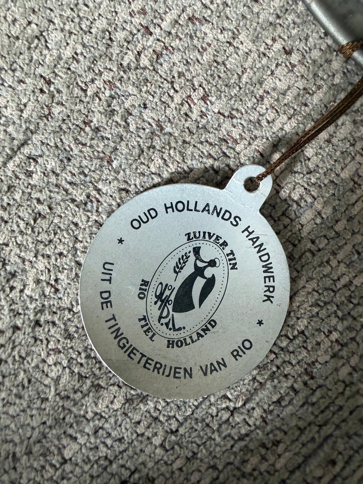 Oud Hollands Zuiver Tin Tafellamp - Handwerk, Ophalen