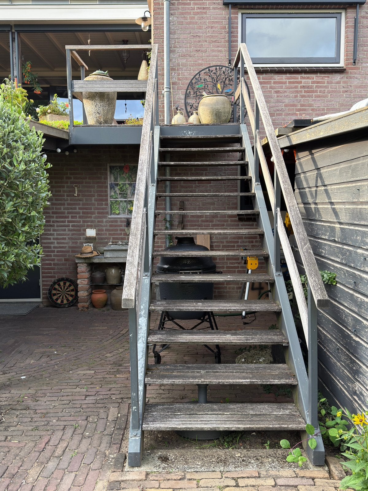 Buitentrap gegalvaniseerd, Ophalen, Zo goed als nieuw, Minder dan 2 meter