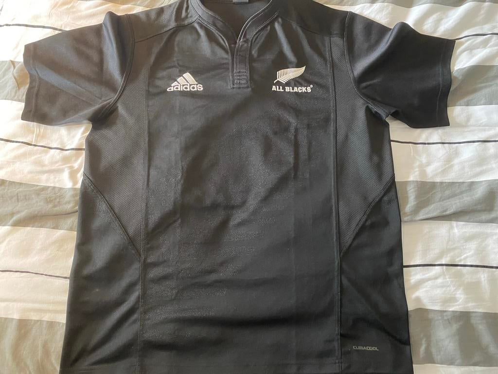 All Blacks Zwarte Rugby Shirt (XL), Sport en Fitness, Rugby, Verzenden, Nieuw, Kleding
