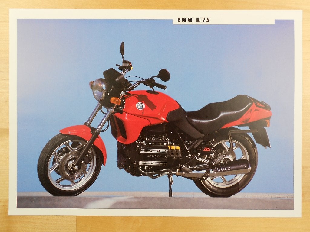 BMW K75 Brochure 1991 Motorfiets Folder, Motoren, Ophalen of Verzenden, BMW