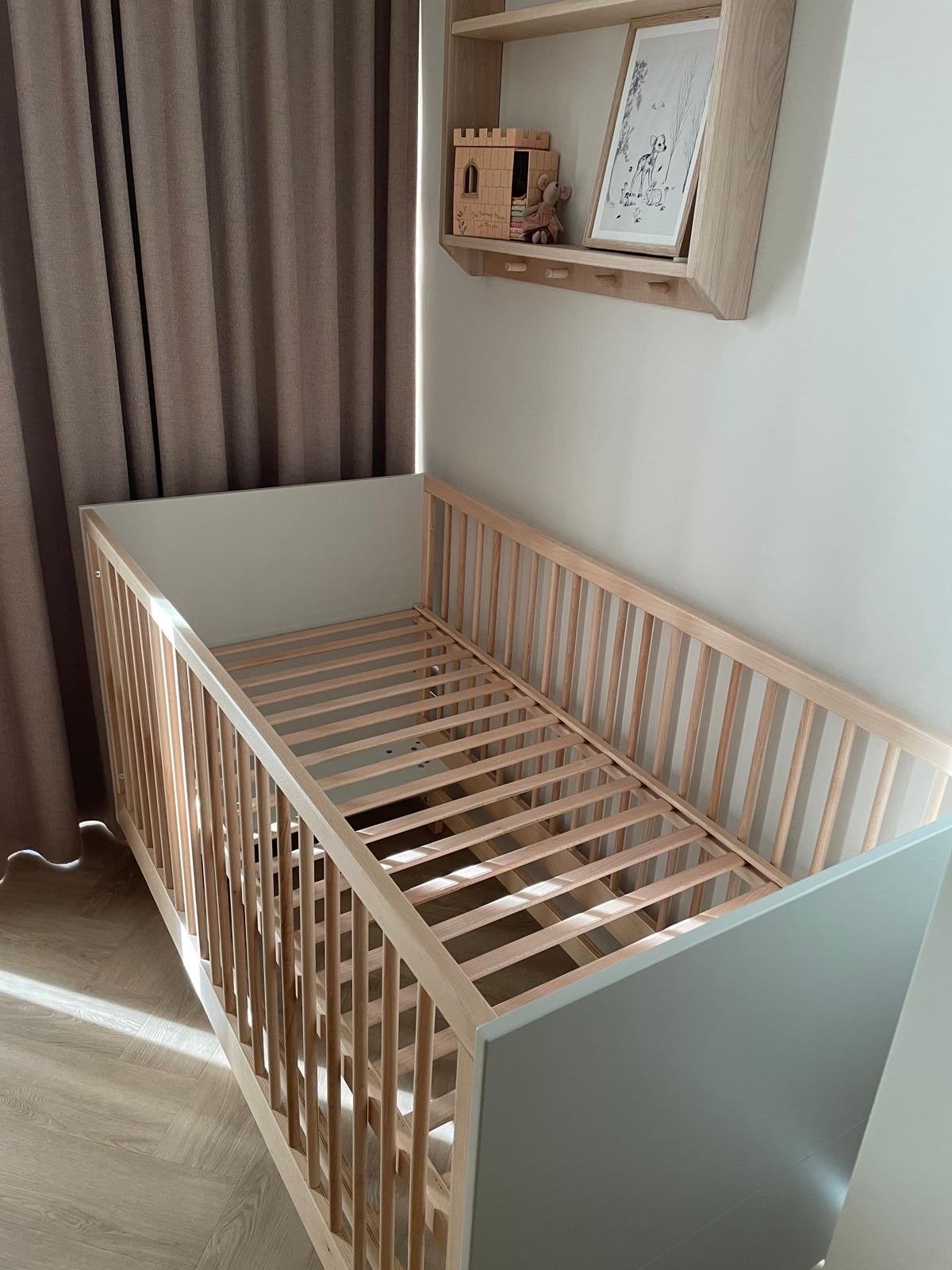 Woodluck Design Meegroei Ledikant 70x140 3-in-1 Cashmere, Ophalen, Nieuw, 70 tot 85 cm, 140 tot 160 cm