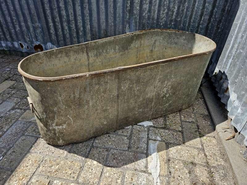 oud zinken bad ``WOONWINKEL RUSTIEK``, Antiek en Kunst, Curiosa en Brocante, Ophalen
