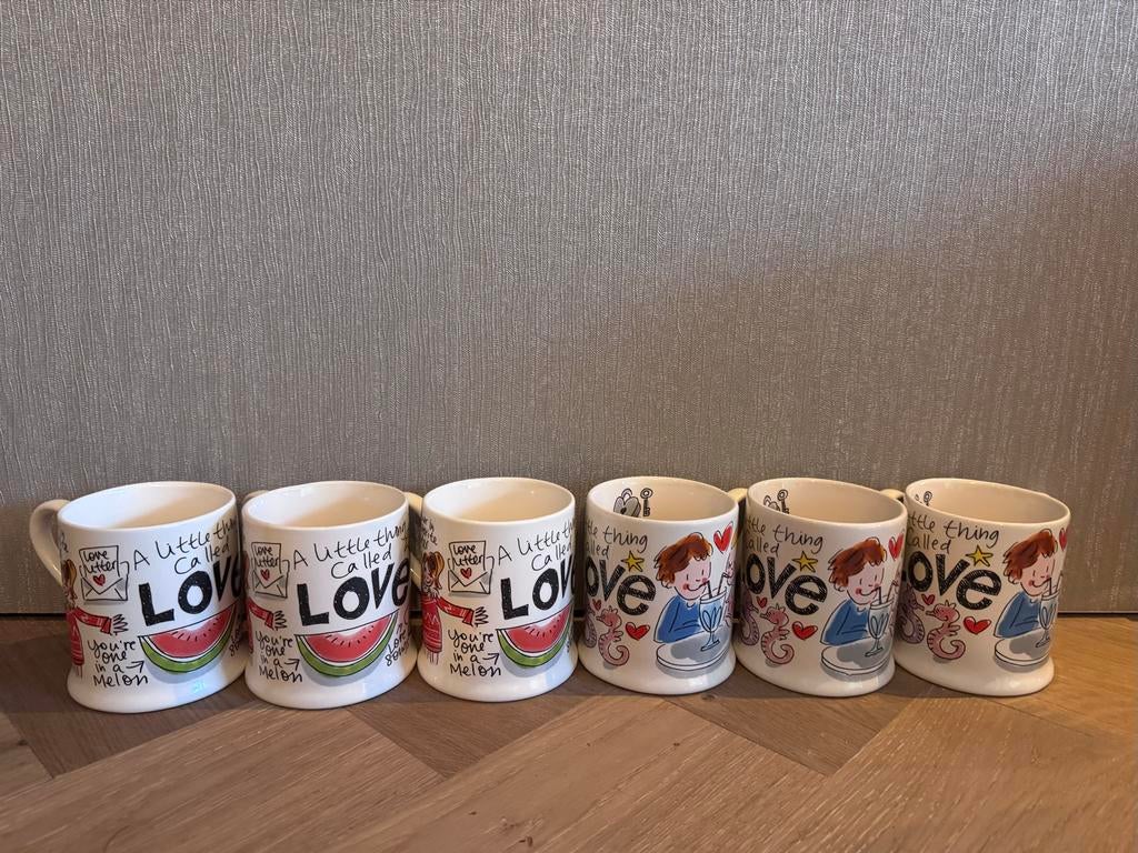 Blond Amsterdam Love mokken - Set van 6, Blond Amsterdam, Keramiek, Ophalen of Verzenden, Zo goed als nieuw
