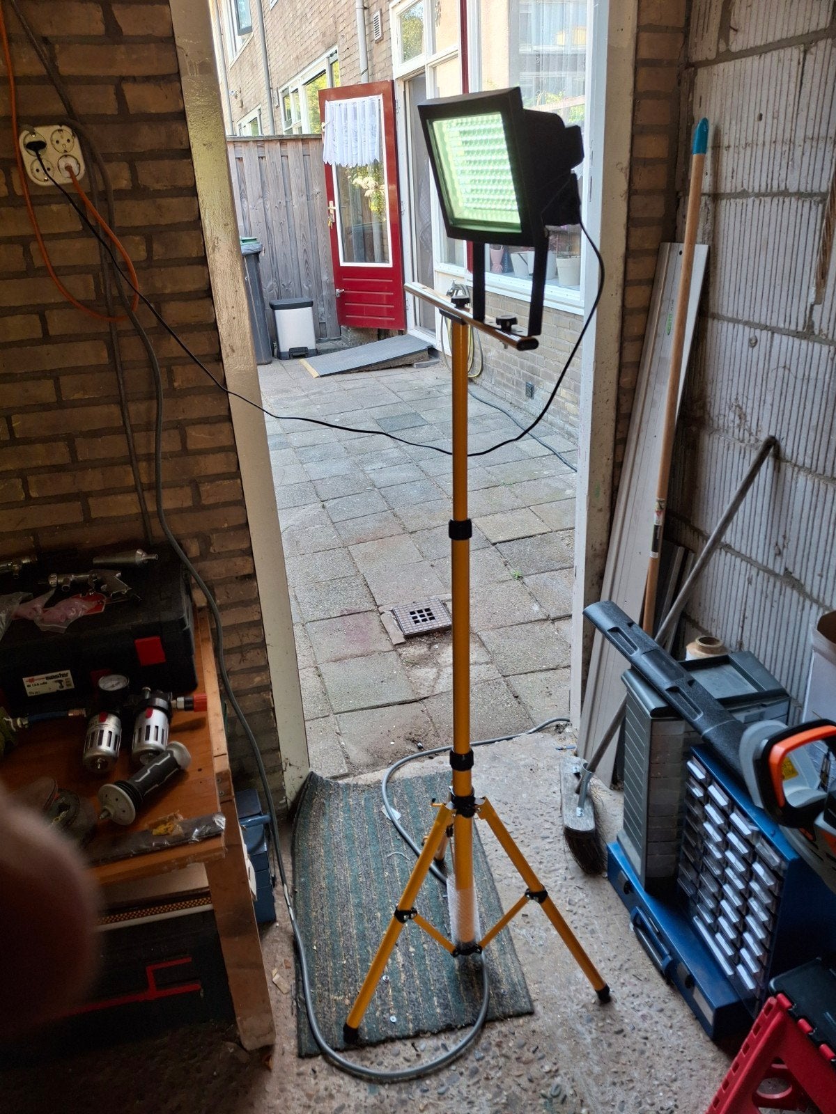 LED Bouwlamp op Statief - Krachtige Verlichting, Doe-het-zelf en Verbouw, Bouwverlichting, Minder dan 50 watt, Ophalen of Verzenden