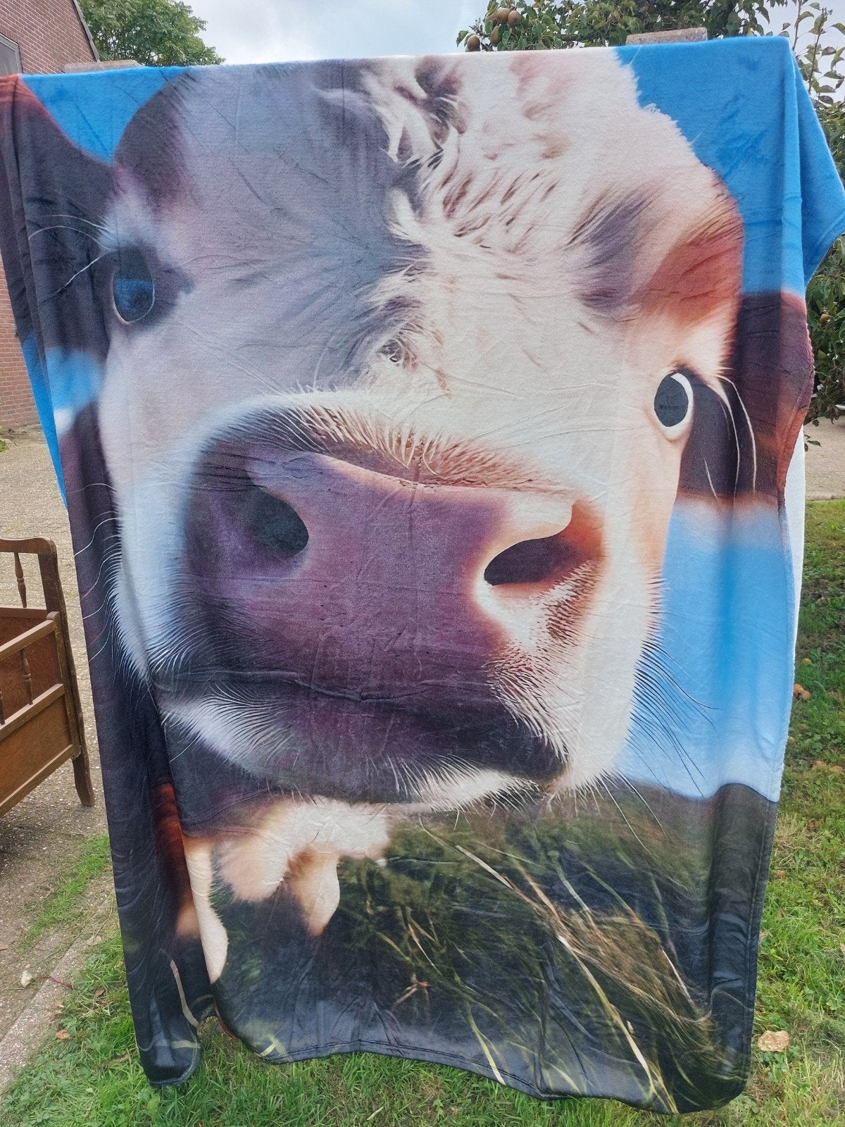 fleecekleed koe nieuw, Woondeken, Nieuw, Ophalen of Verzenden, Meerkleurig