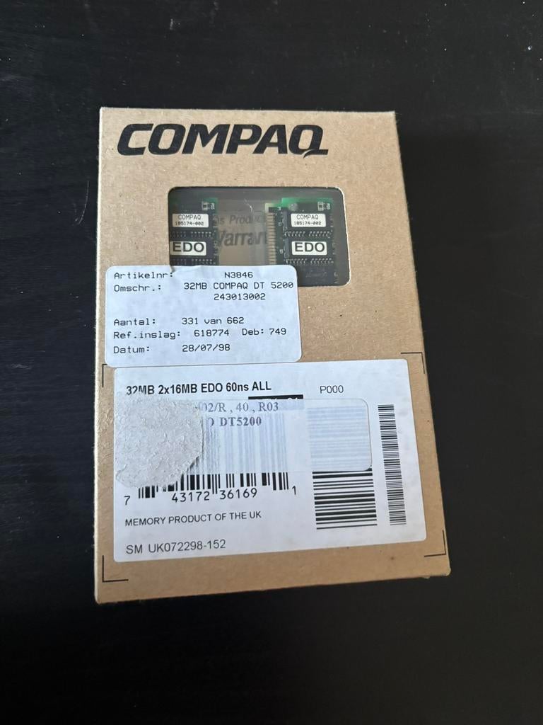 Ram geheugen 72pin, Ophalen of Verzenden, Zo goed als nieuw, Toner