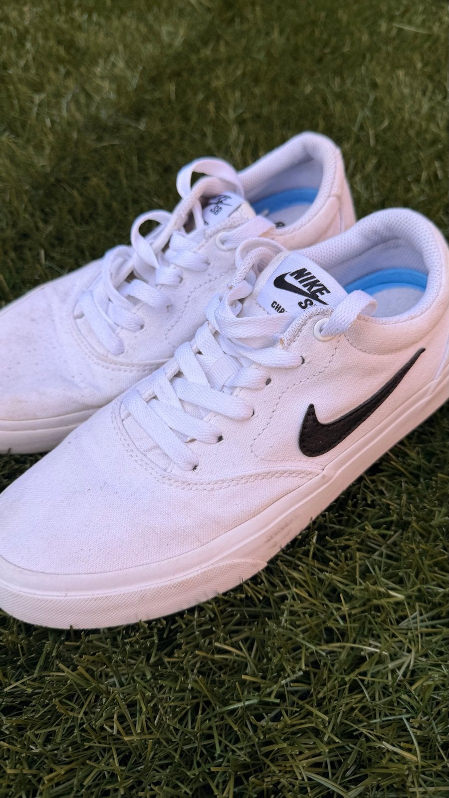 Nike SB Charge Canvas sneakers - Maat 38, Ophalen of Verzenden, Gedragen, Wit, Sneakers of Gympen
