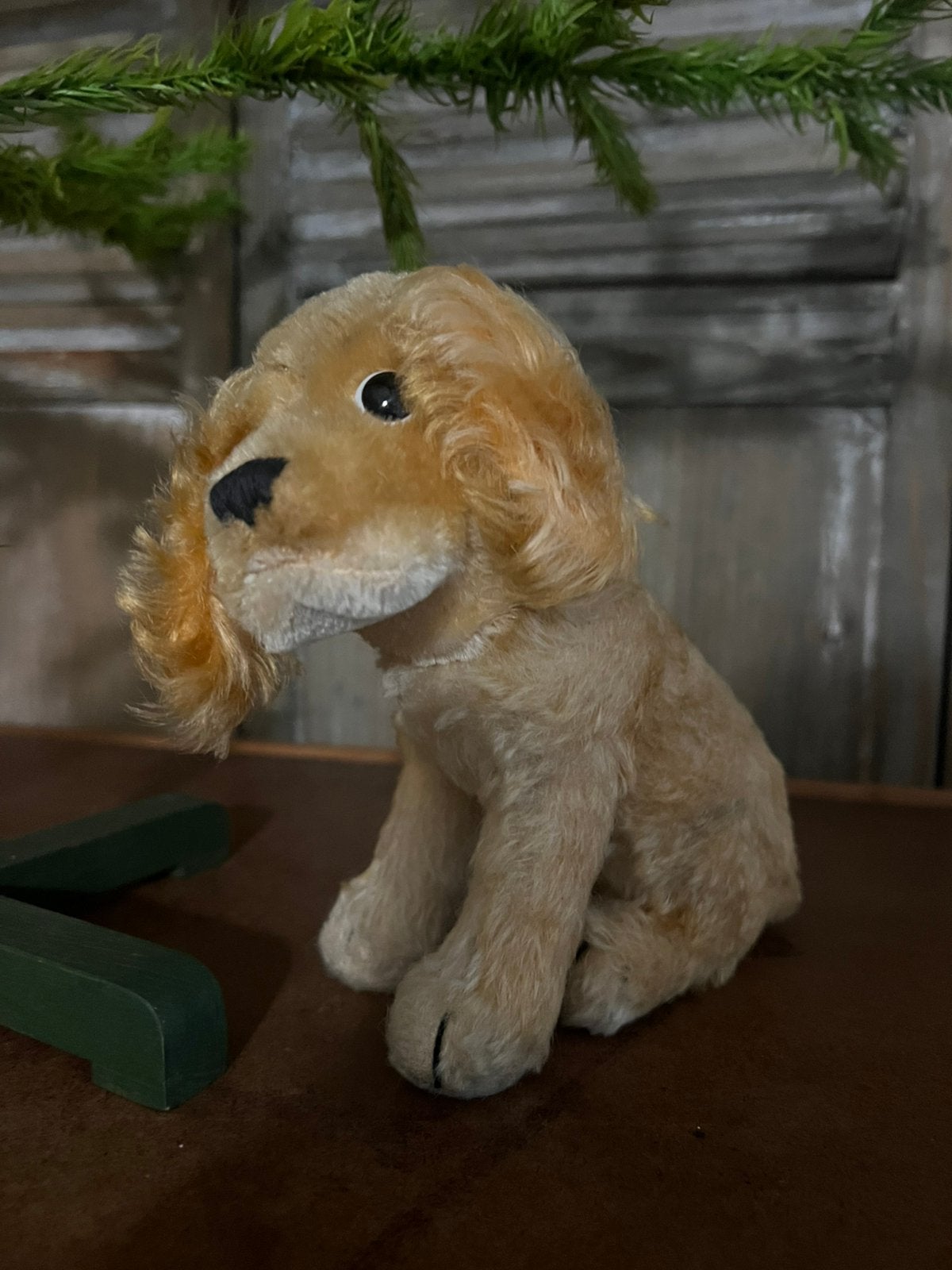 Antiek klein hondje oudje knuffelhondje hondje brocante oud, Antiek en Kunst, Antiek | Speelgoed, Ophalen of Verzenden