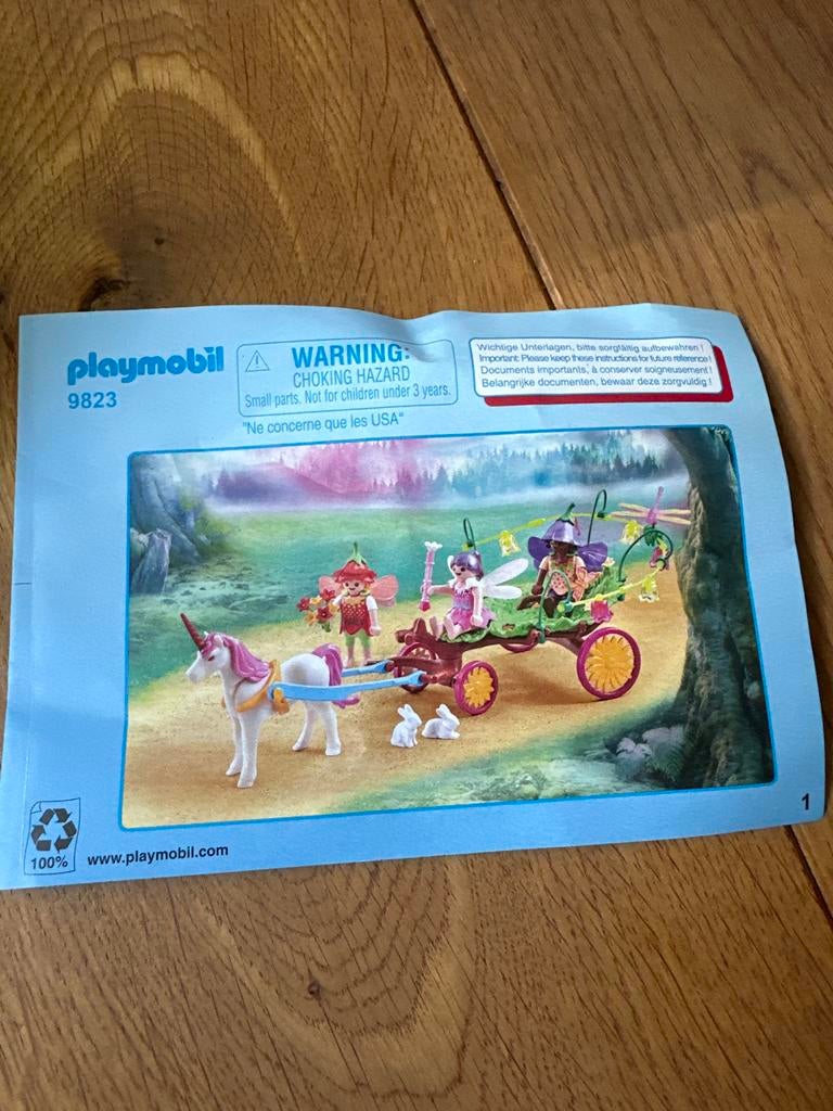 Playmobil 9823 Eenhoornkoets met feeën, Ophalen of Verzenden, Gebruikt, Complete set