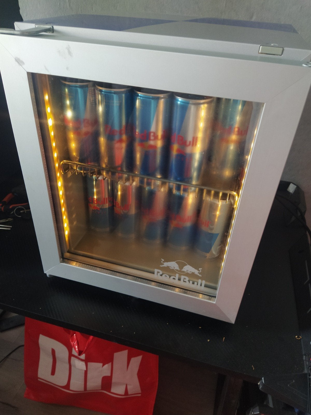 Red Bull mini koelkast - perfect voor drankjes, Ophalen of Verzenden, Minder dan 75 liter, Zonder vriesvak, Gebruikt