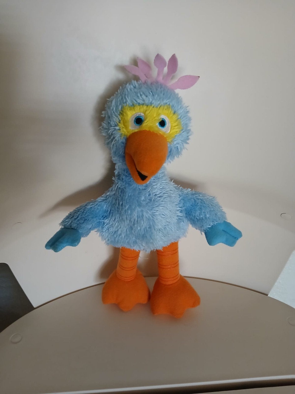 Sesamstraat knuffel Pino circa 25 cm., Gebruikt, Overige merken, Overige typen, Blauw