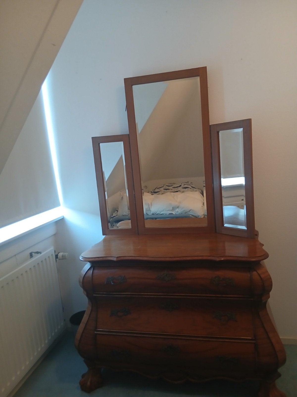 Antieke commode met spiegel - Barokstijl, Antiek en Kunst, Ophalen