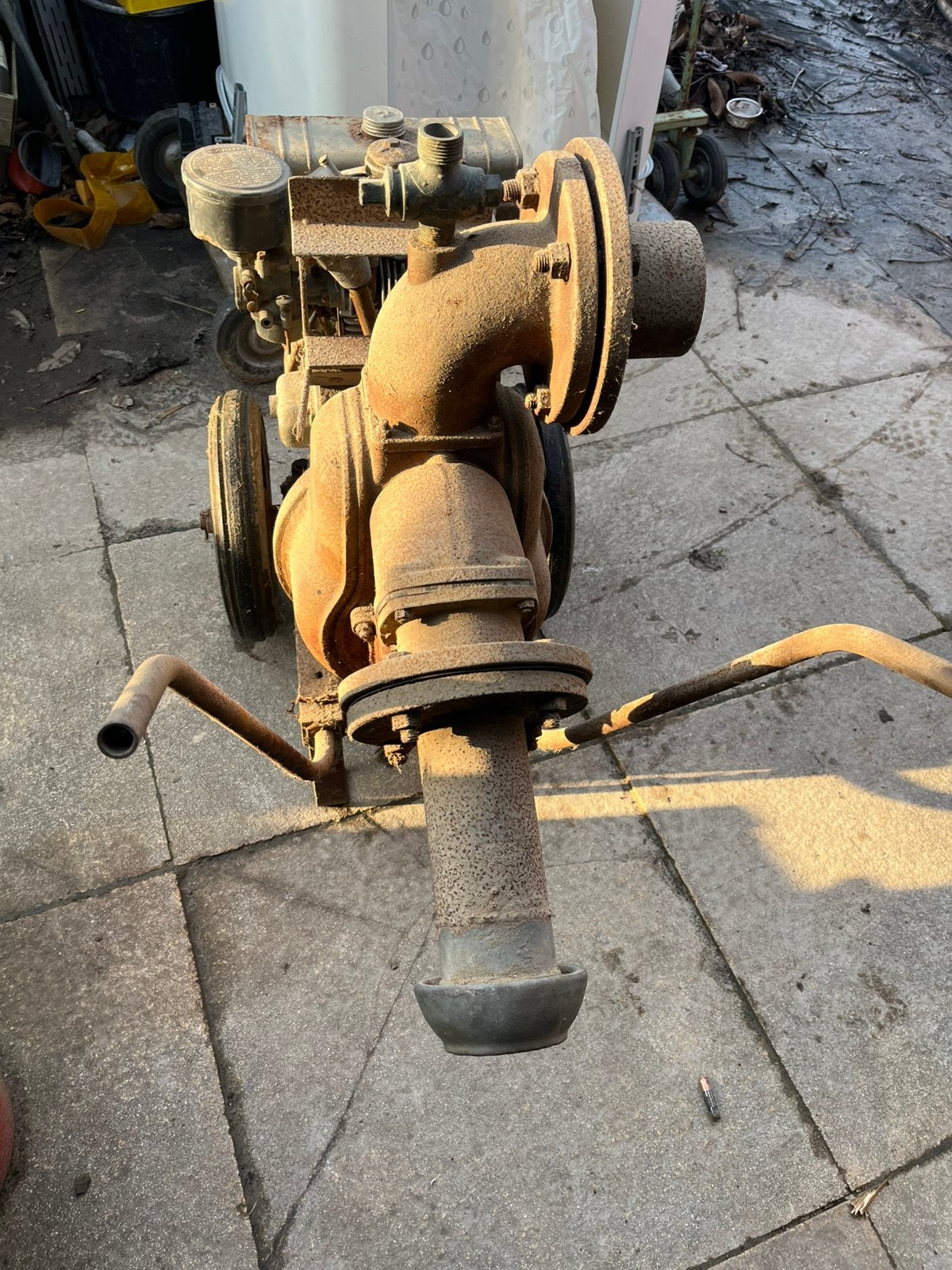 Antieke benzine waterpomp (opknapper), Ophalen, Zo goed als nieuw, Handmatig, Overige typen