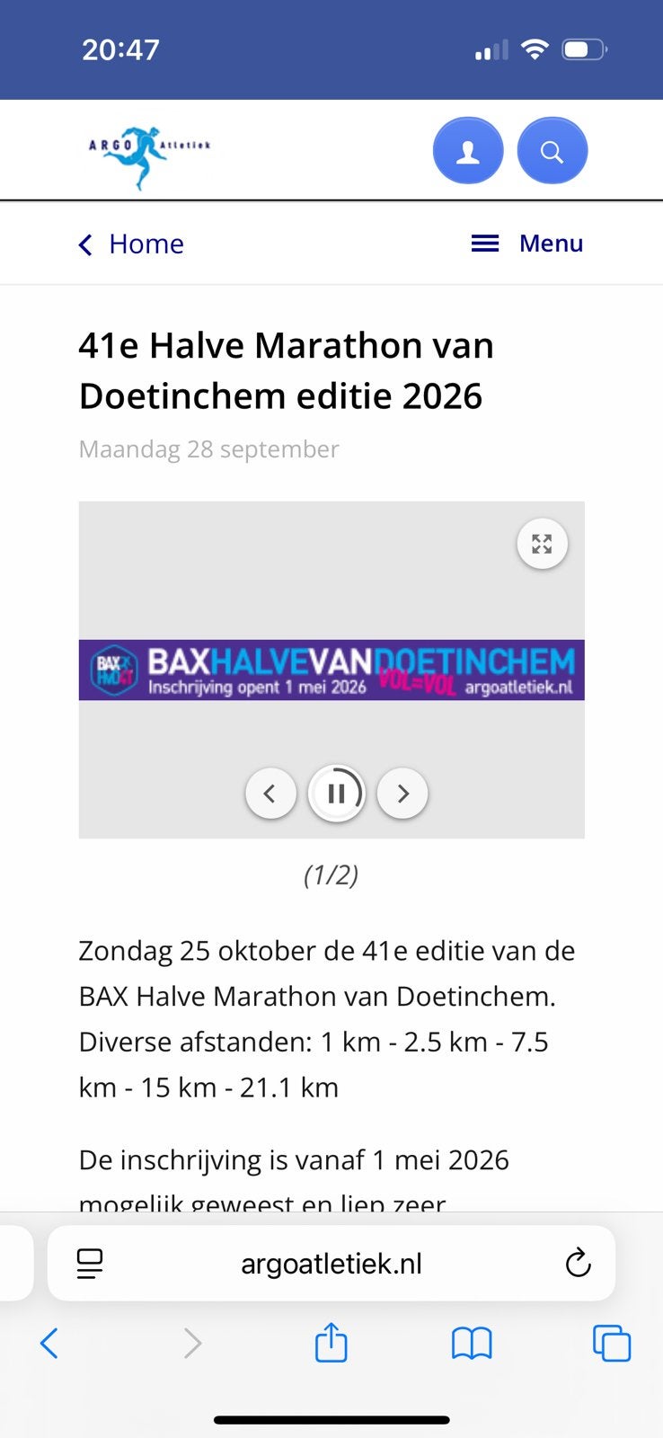 Gezocht BAX halve marathon van doetinchem 7,5 km, Tickets en Kaartjes, Eén persoon, Overige soorten, Overige typen