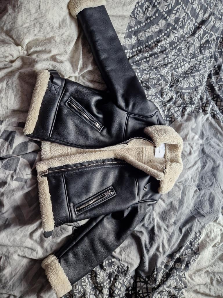 Pilotenjack Bershka XS, Ophalen, Zwart, Bershka, Maat 34 (XS) of kleiner