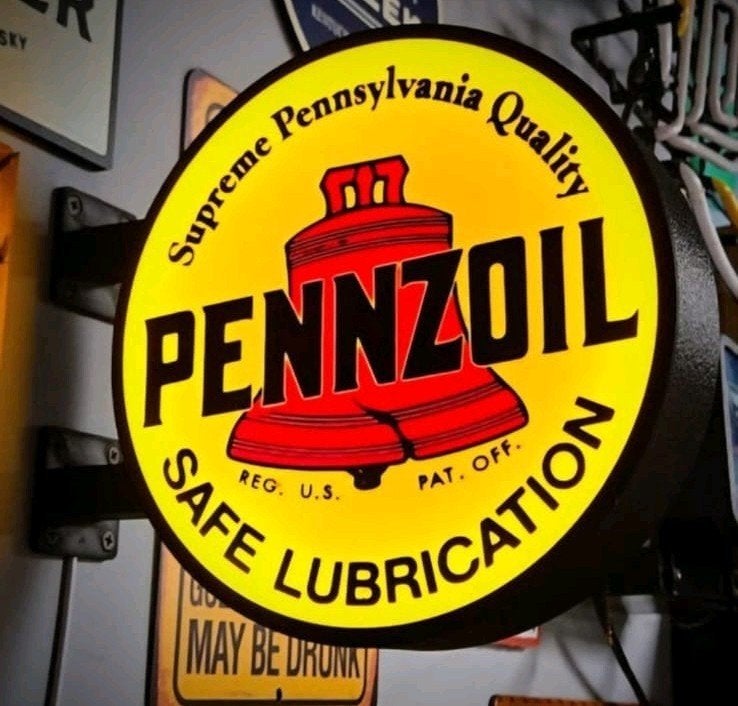 Dubbelzijdige Pennzoil LED Lichtbak - circa. 30 cm, Ophalen of Verzenden, Nieuw, Lichtbak of (neon) lamp