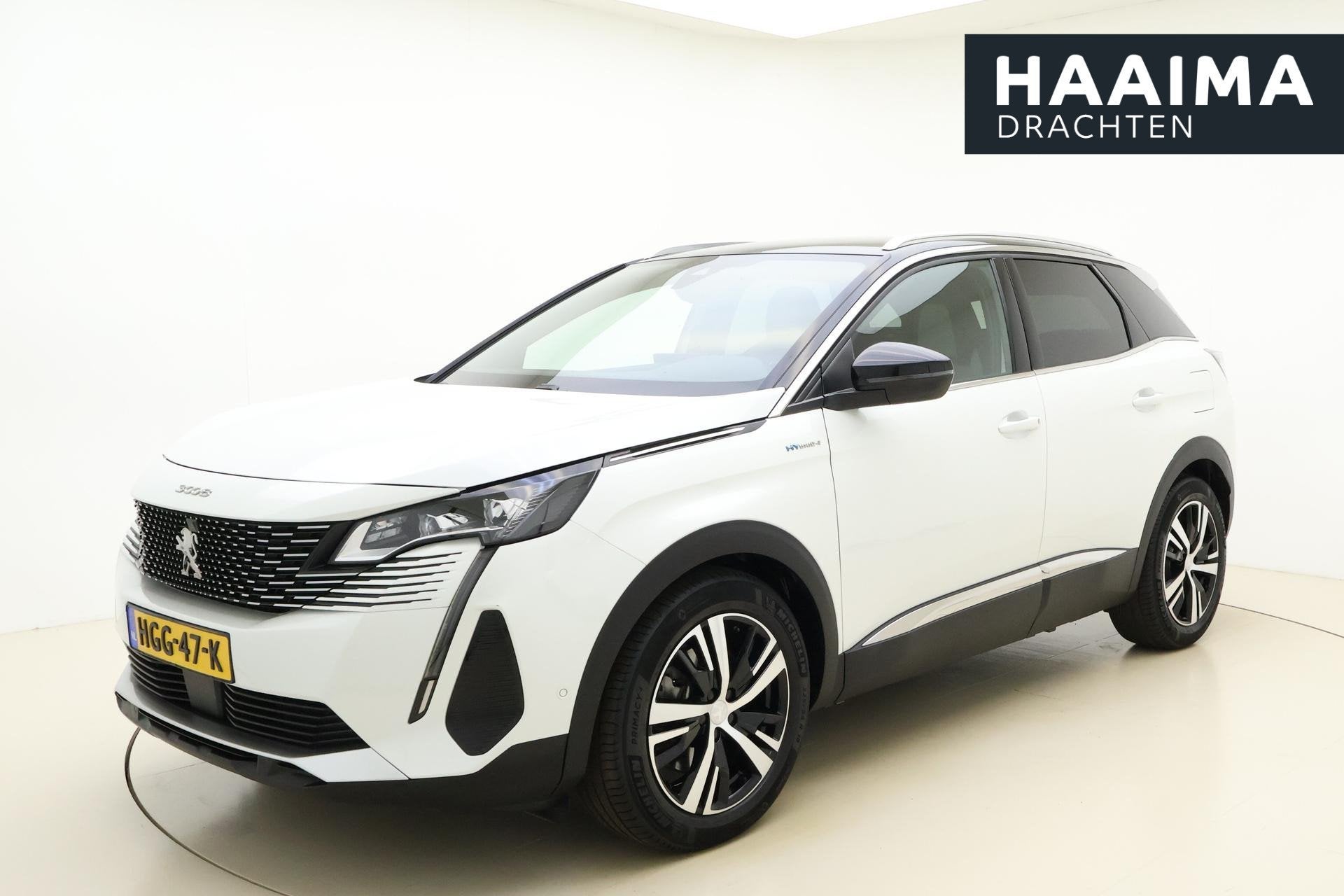 Peugeot 3008 1.6 HYbrid4 Blue Lease GT 300 PK | Adaptive Cru, Auto's, Peugeot, Automaat, 4 cilinders, Wit, Bedrijf