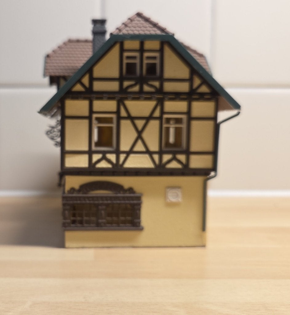 set van 7 HO huisjes 1:87, zie de foto's, Overige merken, Gebruikt, Gelijkstroom of Wisselstroom, Brug, Tunnel of Gebouw