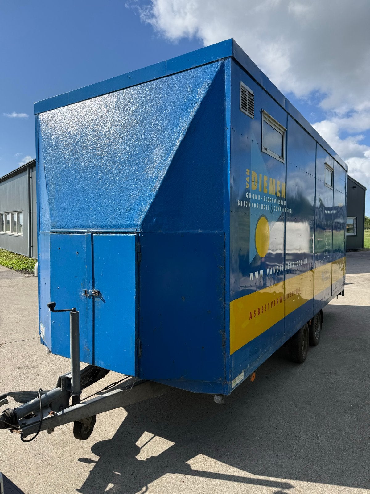 Asbest Douche Wagen met Watertank en Geiser - Eigen Kenteken, Gebruikt, Pos@pos.nl, Hapert, Ophalen of Verzenden