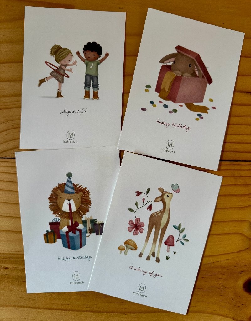 Little Dutch kaarten - 4 stuks - baby / kind - nieuw, Ophalen of Verzenden, Nieuw