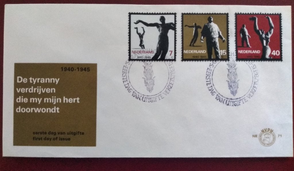 Eerste Dag Enveloppe 1965 - 1940-1945 #71, Verzenden, Nederland