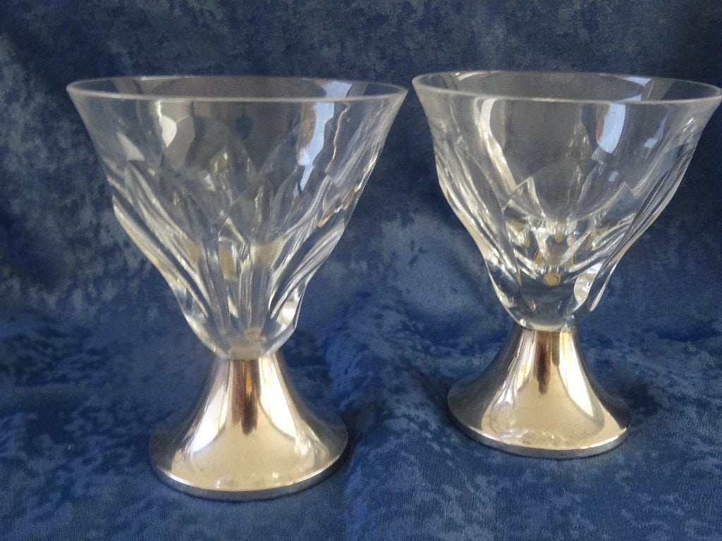 kristal glazen likeur glas zilver voet zwaardje + Mv/dB, Verzamelen, Ophalen of Verzenden, Zo goed als nieuw, Overige typen
