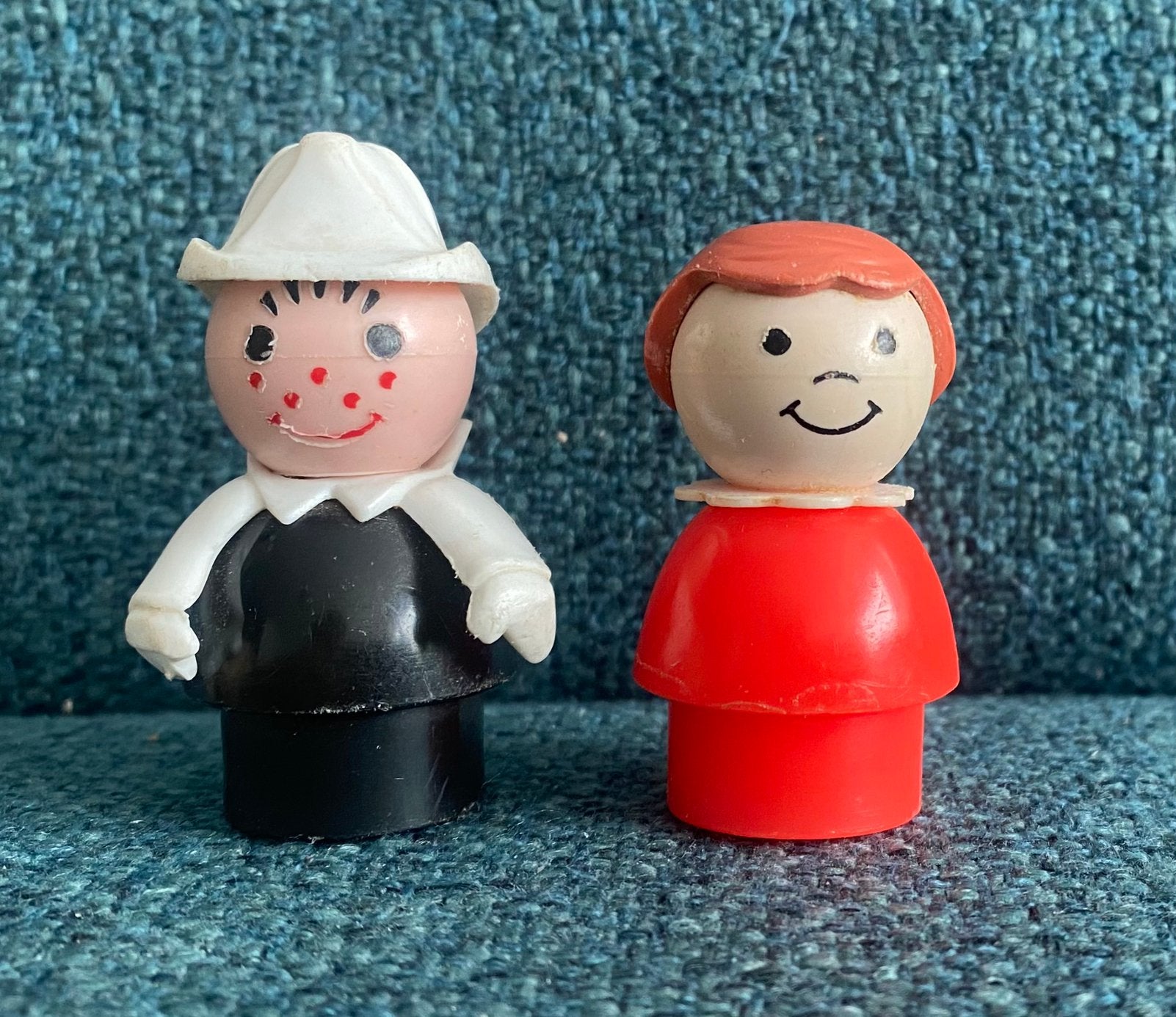 Vintage fisher price litlle people poppetjes  brandweerman, Ophalen of Verzenden, Gebruikt