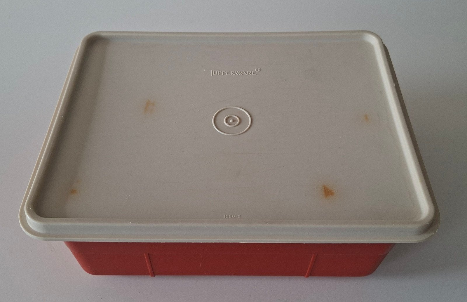Vintage Tuppercraft opbergdoos met deksel., Ophalen of Verzenden, Gebruikt, Oranje