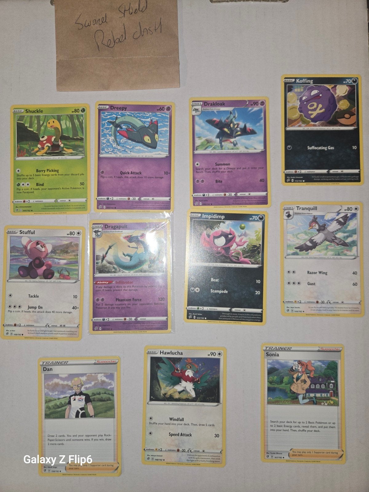 Pokemonkaarten uit Rebel Clash, Ophalen of Verzenden, Meerdere kaarten