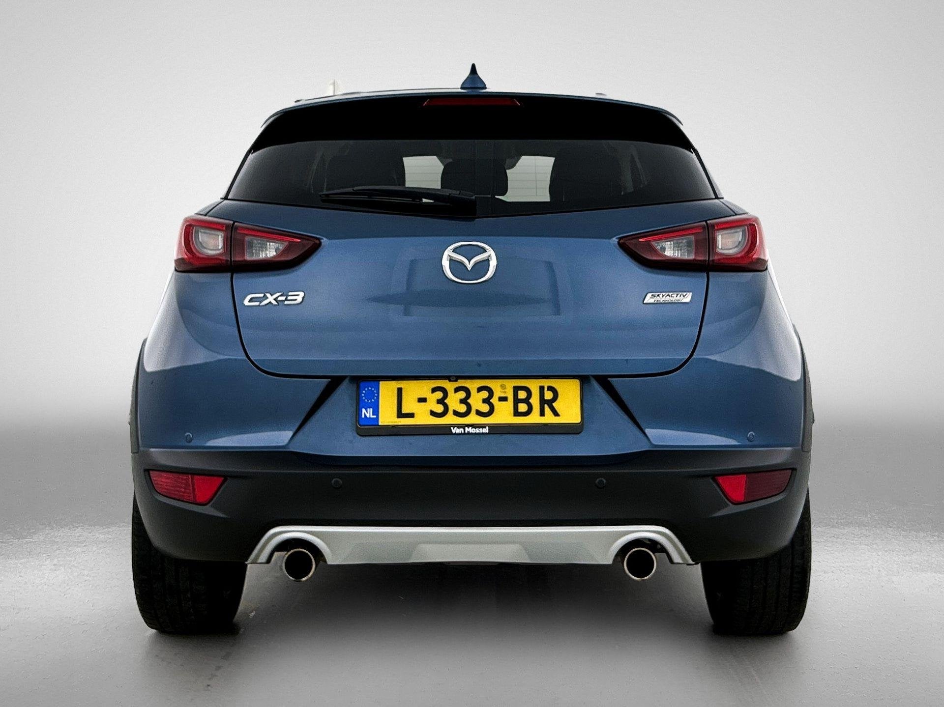 Mazda CX-3 2.0 SkyActiv-G 120 GT-M | ADAPTIVE CRUISE CONTROL, Auto's, 4 cilinders, Blauw, Automatische klimaatregeling, Leder