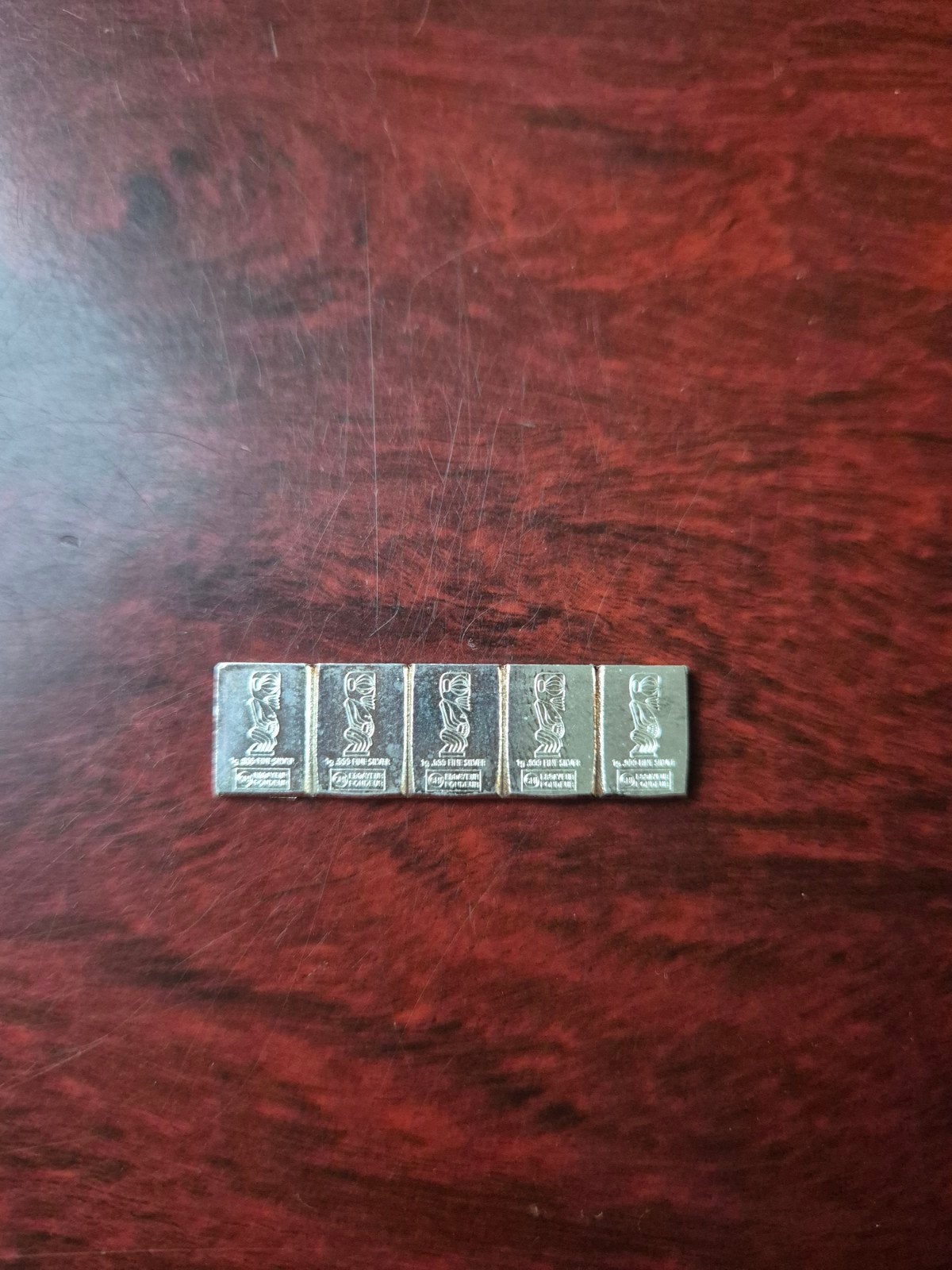 0.999 zilverbaar 5x1 gram Cook Islands, Postzegels en Munten, Edelmetalen en Baren, Ophalen of Verzenden, Zilver