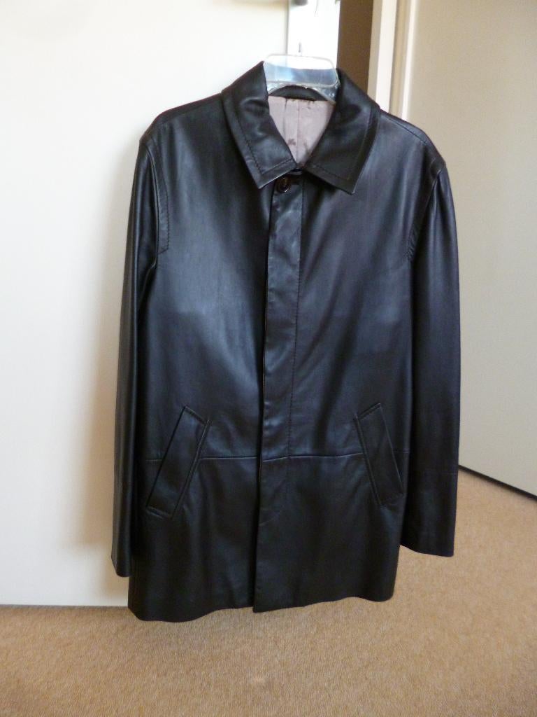 GRATIS VERZENDEN! Bruin LEREN jas van René Lezard maat 48, Kleding | Heren, René Lezard, Bruin, Maat 48/50 (M), Ophalen of Verzenden