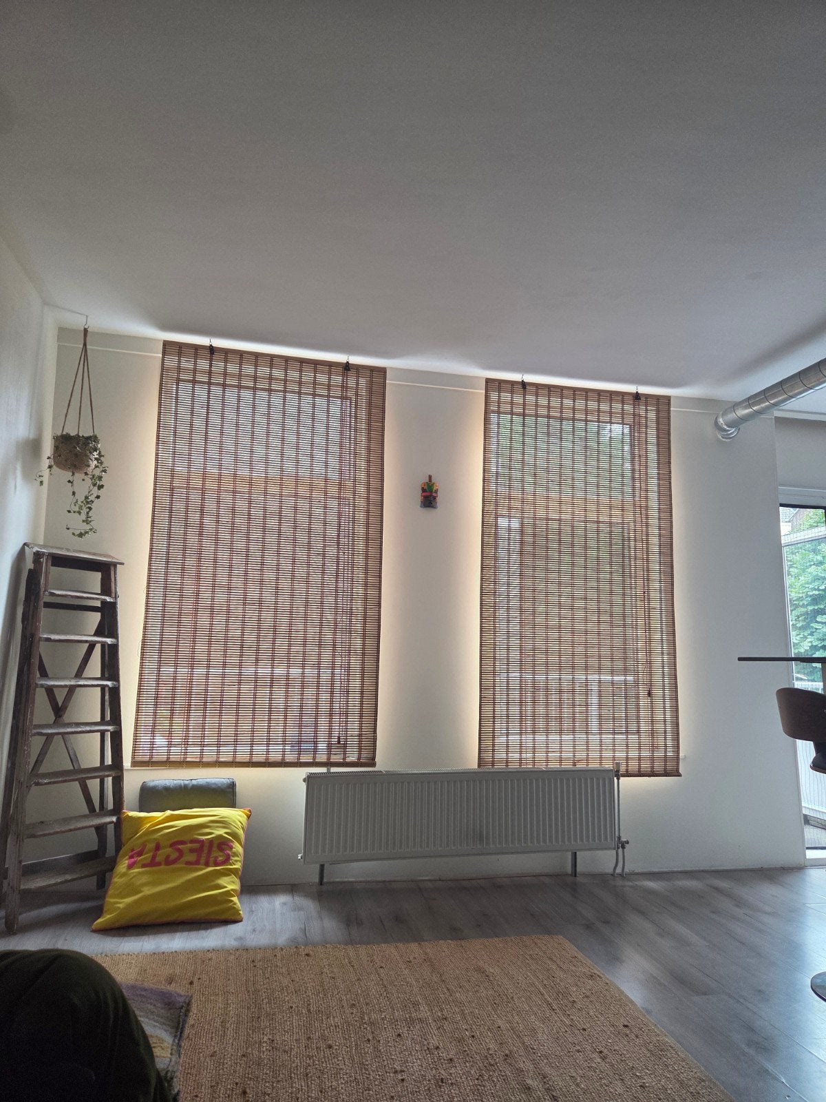 Bamboe rolgordijnen 2x 115x220, Huis en Inrichting, Stoffering | Gordijnen en Lamellen, Ophalen, Bamboe