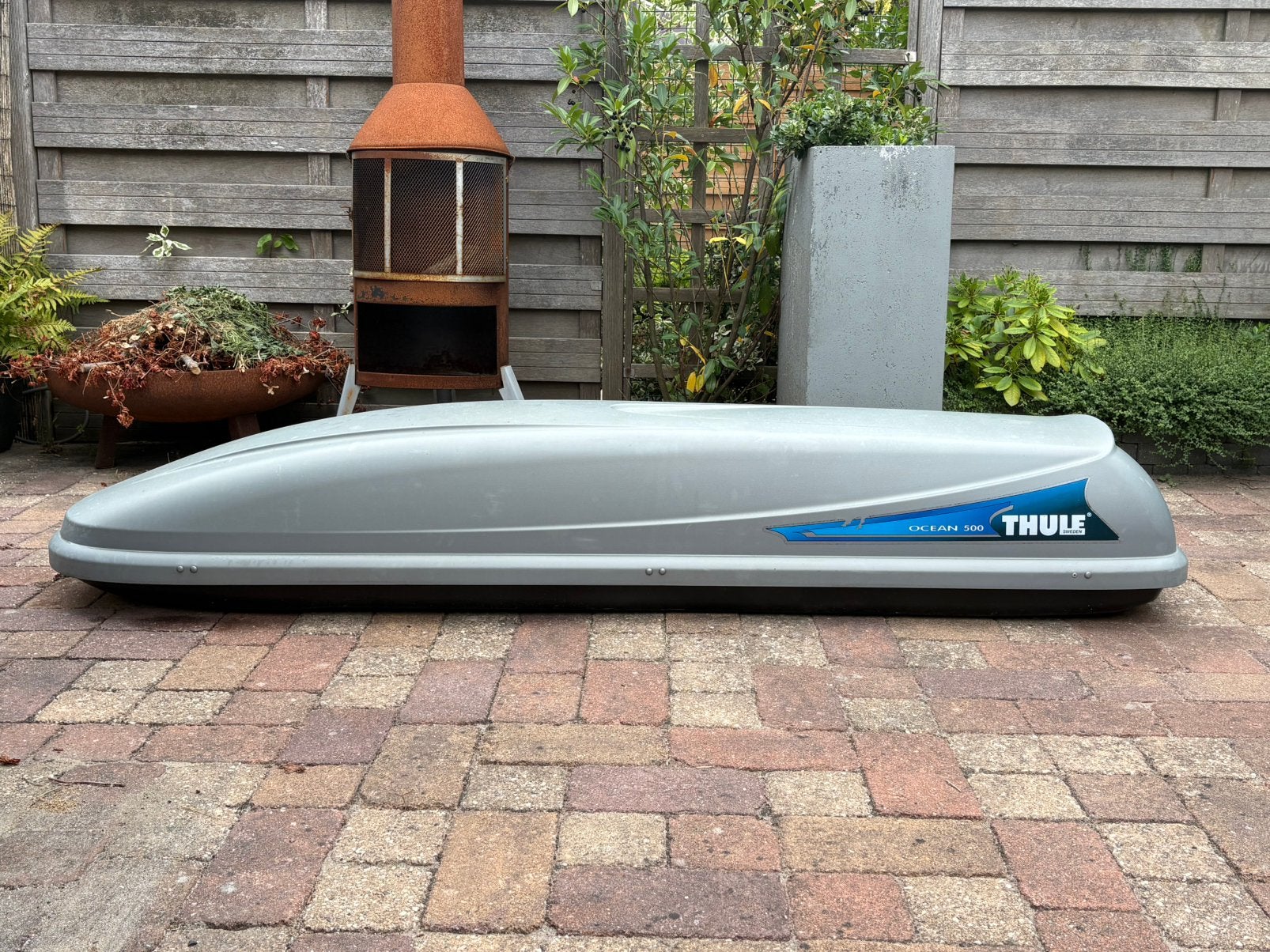 Te huur. Thule Ocean 500 dakkoffer + bevestigingsklemmen, Ophalen, Gebruikt