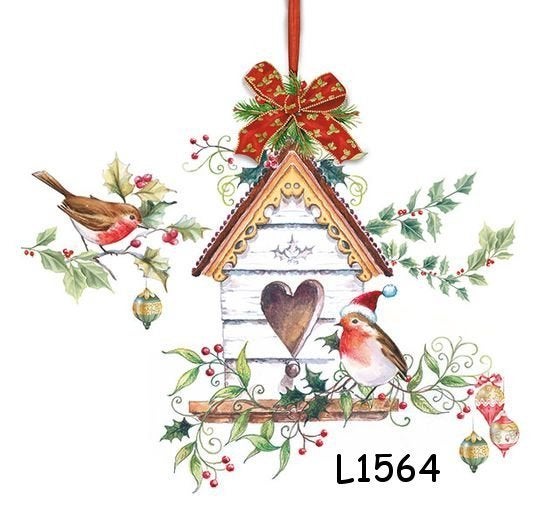 Servetten decoupage/bullet journal - vogelhuisje L1564, Verzenden, Nieuw
