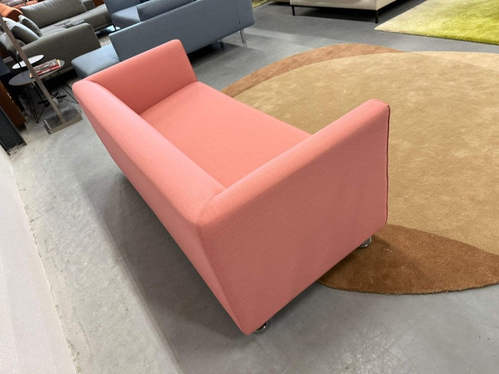 Nieuw Gelderland 4800 bank 2,5 zits steelcut roze stof 190, 150 tot 200 cm, Ophalen of Verzenden, Rechte bank, Info@gelderlanddesign.com