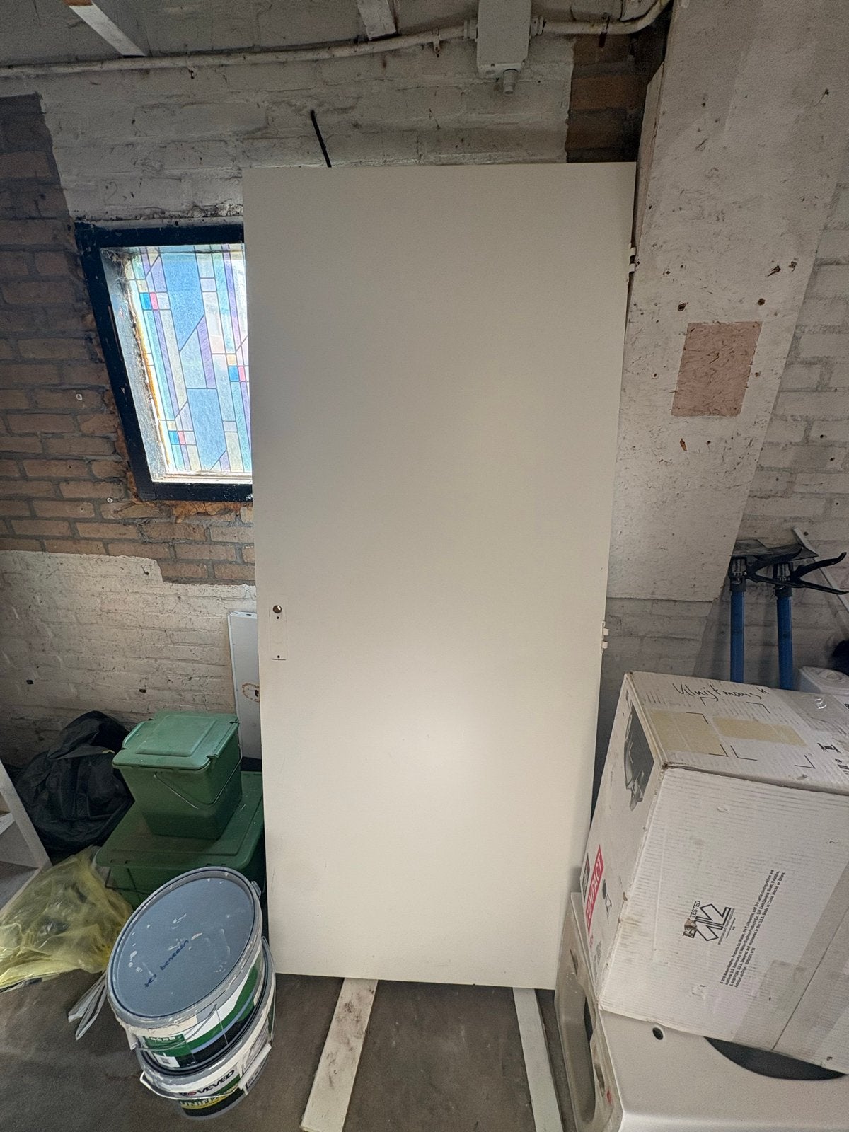 Witte binnendeur, gebruikt, Ophalen, Gebruikt, 80 tot 100 cm, Binnendeur