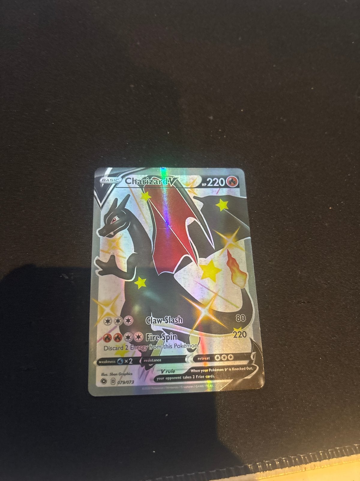 Charizard V Shiny Pokémon Kaart - Zo goed als nieuw, Ophalen of Verzenden, Zo goed als nieuw, Losse kaart, Foil