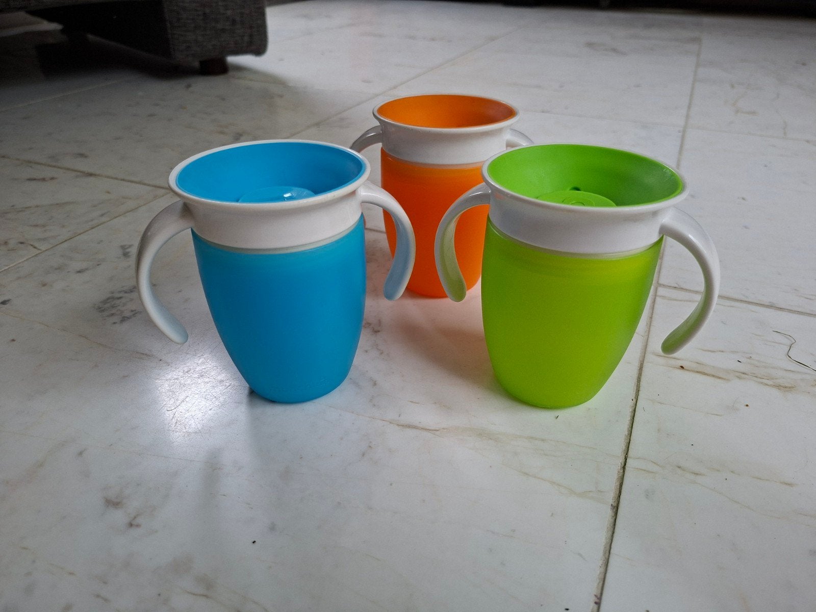 3 Munchkin 360 drinkbekers, Kinderen en Baby's, Kinderspulletjes, Ophalen, Gebruikt