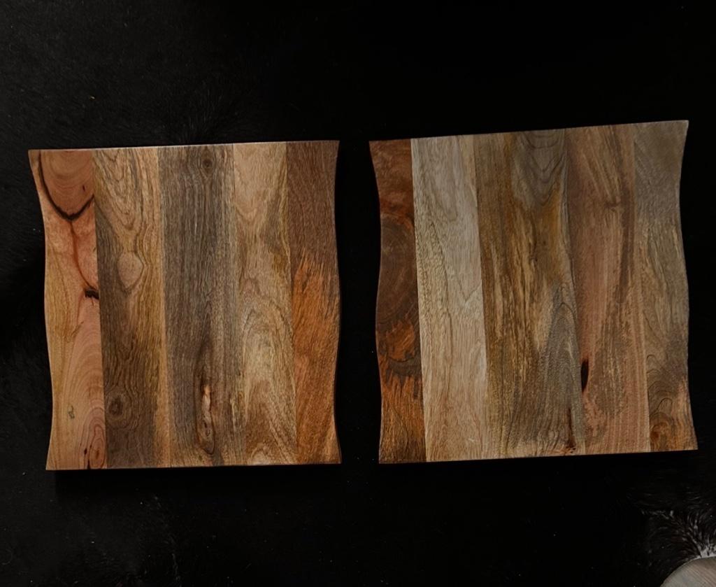 2x Mango hout plank NIEUW met natuurlijke rand, Ophalen, Nieuw