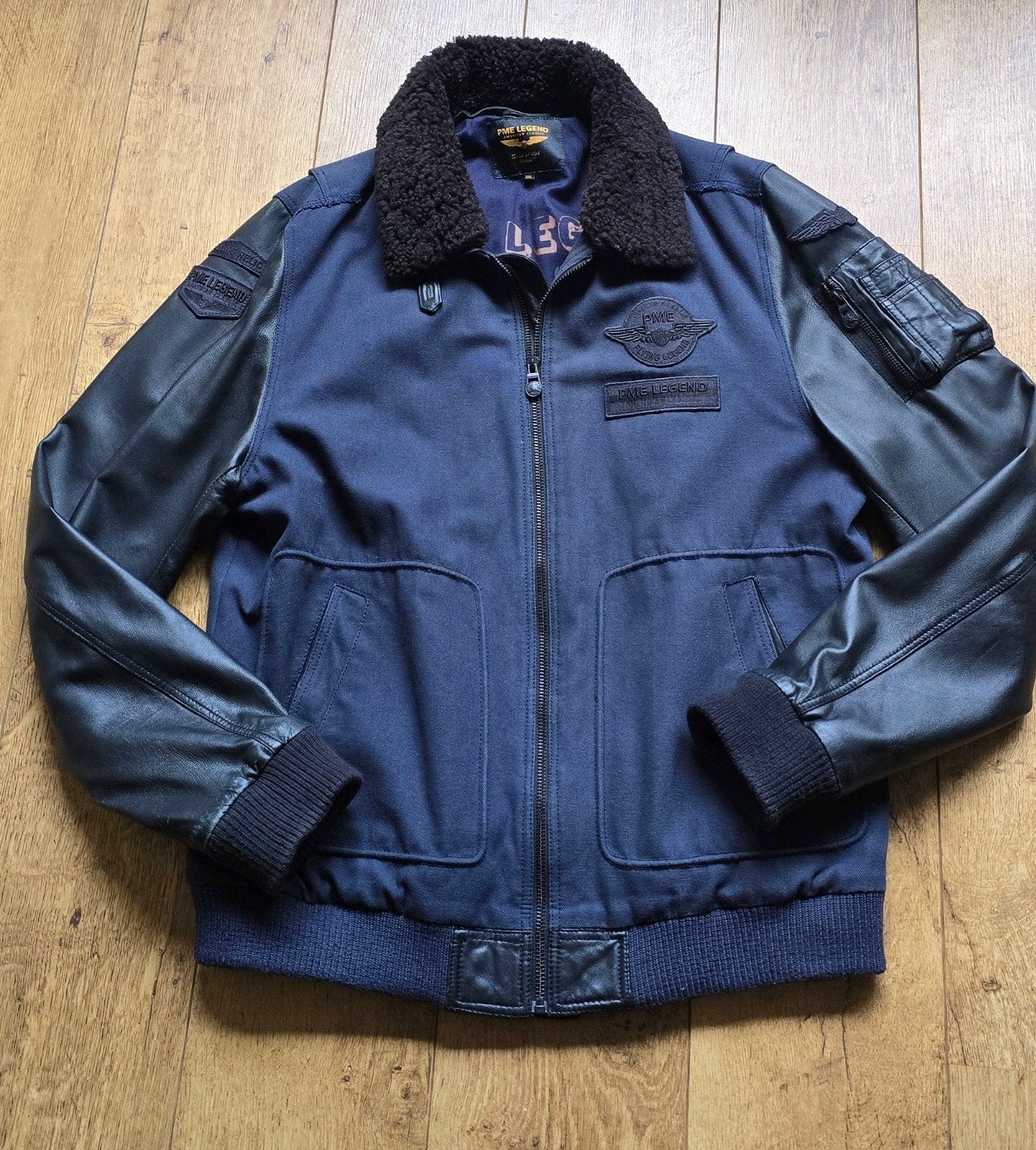 PME Legend Starlifter Leren/Canvas Pilotenjas – Maat XXL, Overige maten, Zo goed als nieuw, Pme Legend, Verzenden