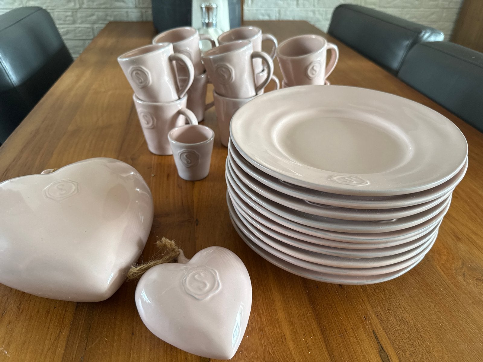 Stapelgoed servies en decoratie oud roze aardewerk, Ophalen, Overige merken, Zo goed als nieuw, Overige stijlen