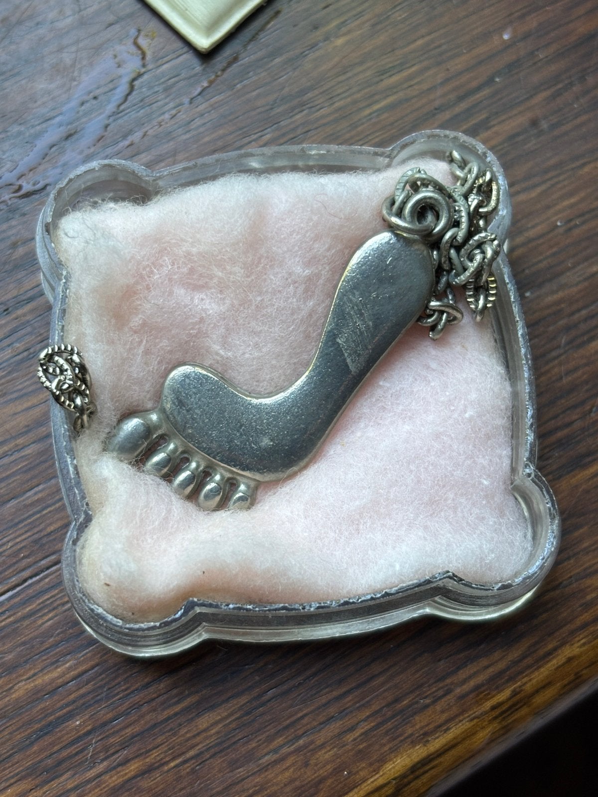 Unieke Pedicure Ketting met Voet Hanger - Zilverkleurig, Verzenden, Zo goed als nieuw, Zilver, Overige materialen