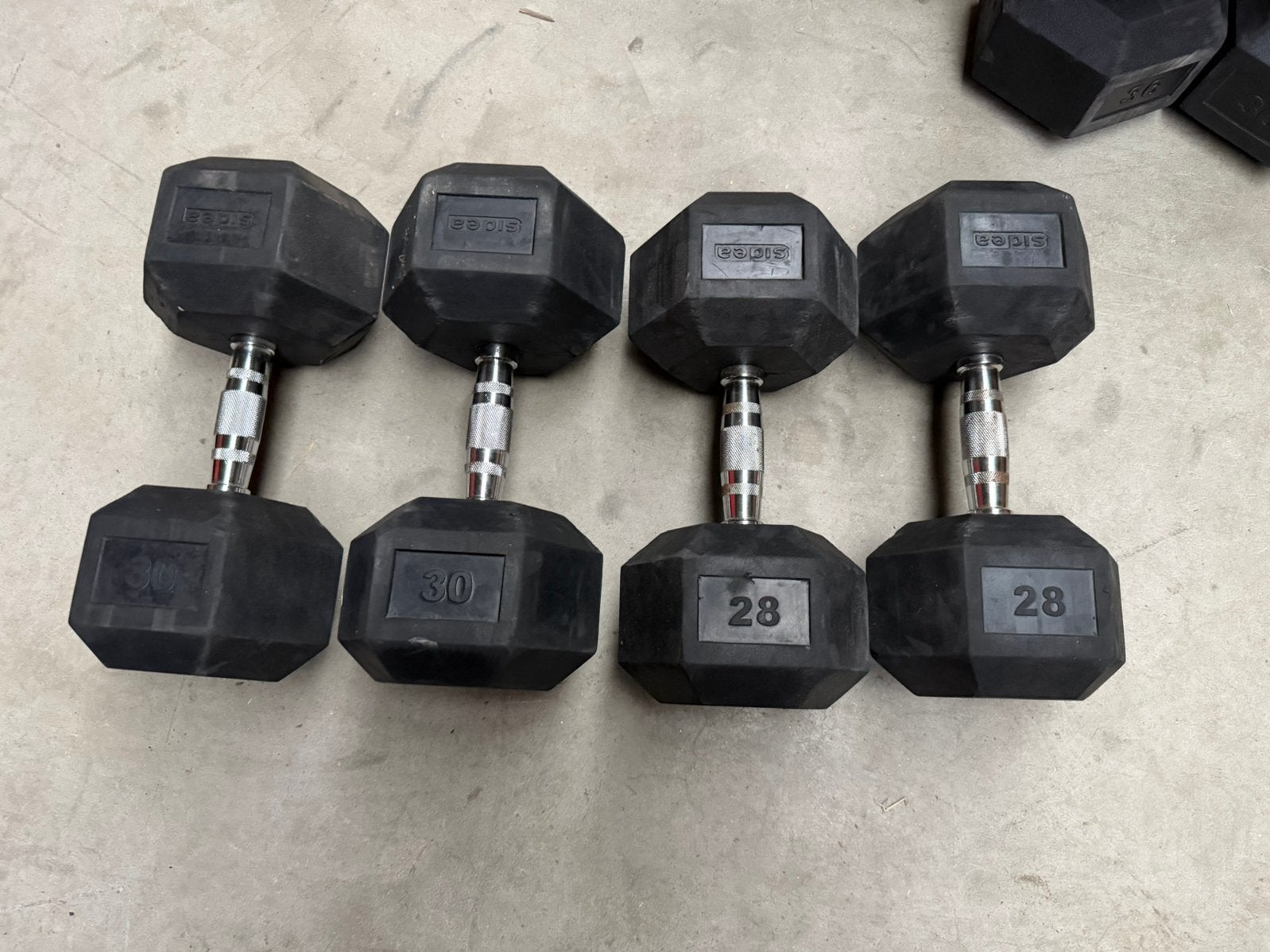 Sidea Hexa Dumbbells 2x28kg,2x30kg